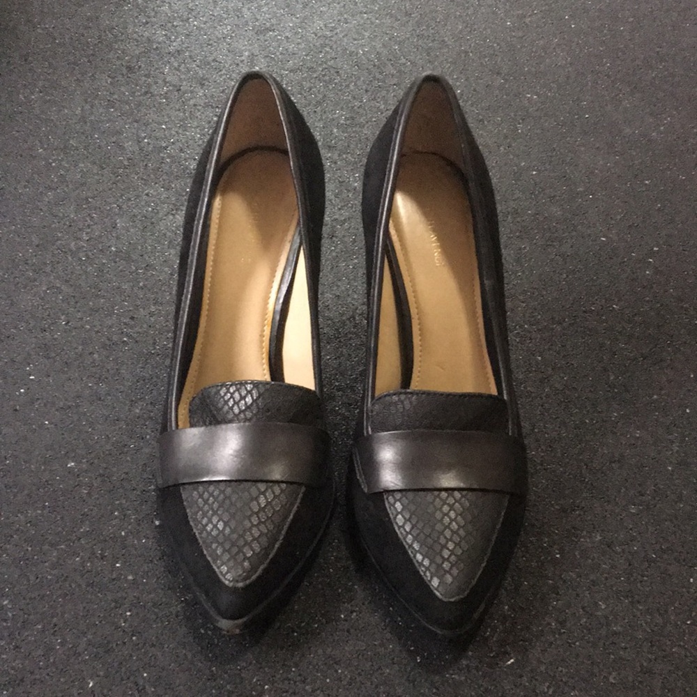 X Saks Fifth Avenue // Suede Pointed Block Heel